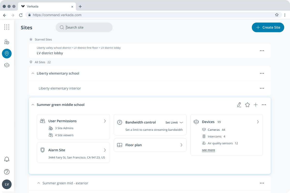 Expanded List View — flat, scrollable list for scanning device counts and permissions
